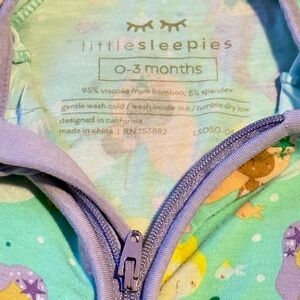 Little Sleepies Green and Purple Footies